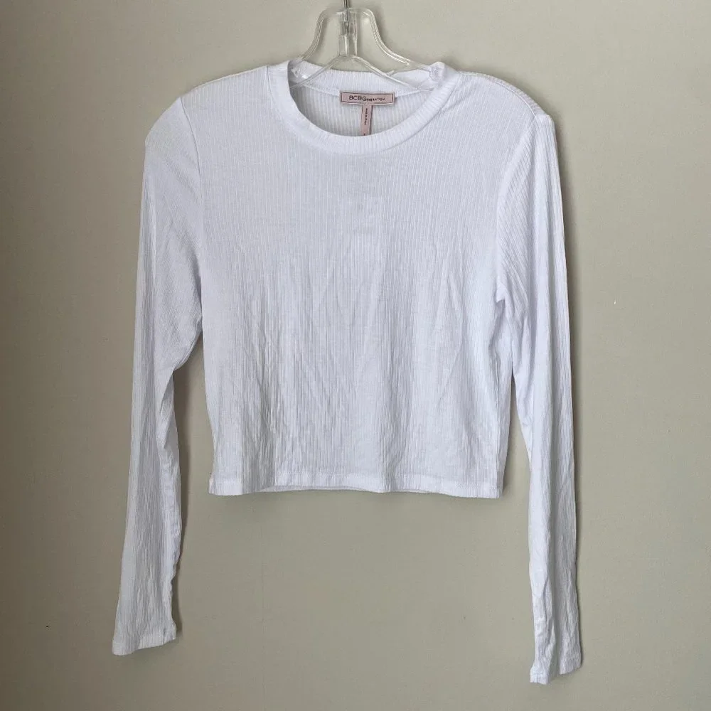 BCBGeneration White Long Sleeve Shirt | Size Small | NWT